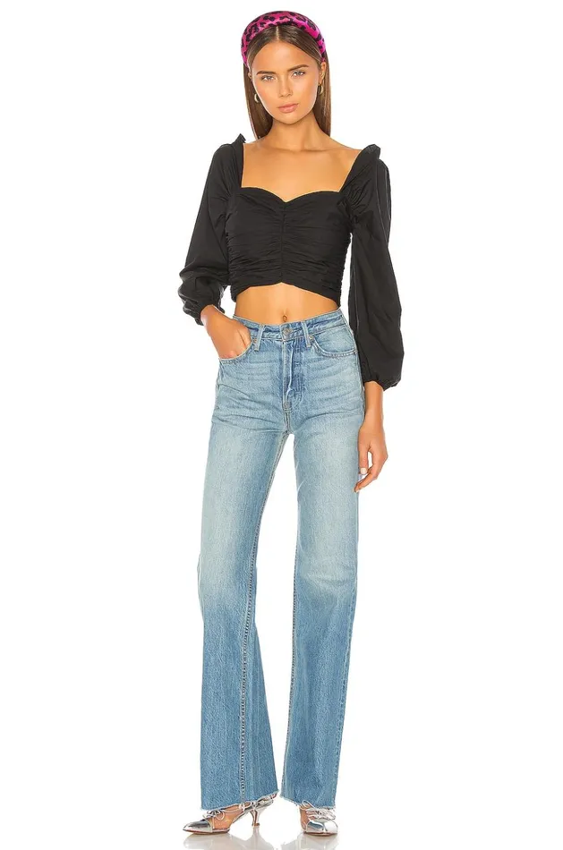 Lovers and Friends Tops Women Octavia Crop Top Black Lovers and Friends Tops Women Octavia Crop Top Black