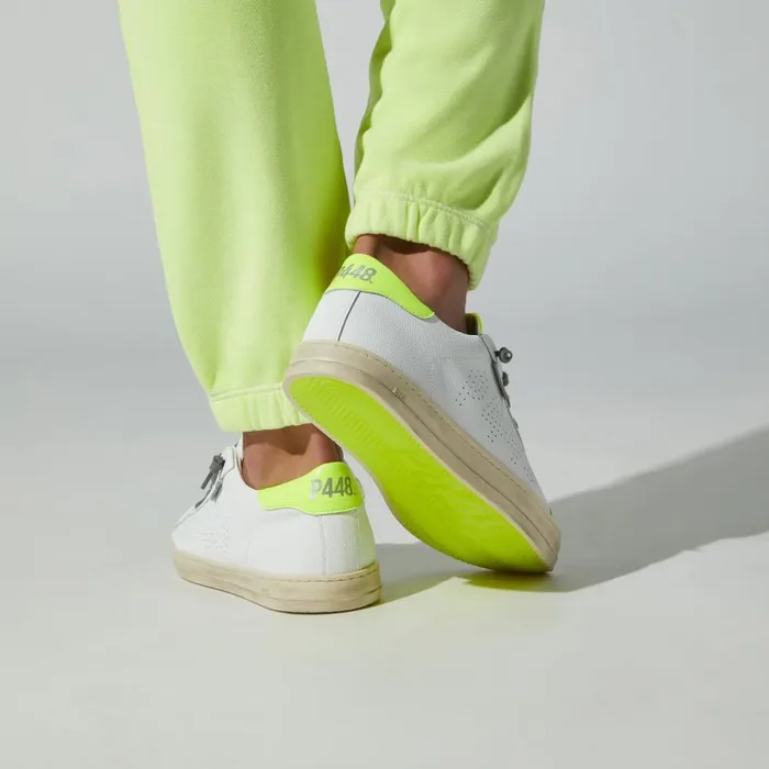 Low Tops Men P448 John Recycled WhiteYellow Low Tops Men P448 John Recycled WhiteYellow