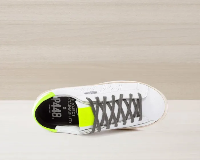 Low Tops Men P448 John Recycled WhiteYellow Low Tops Men P448 John Recycled WhiteYellow