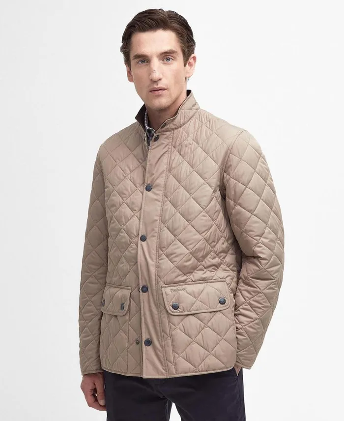 Lowerdale Quilted Jacket Dark Mossdress Men Barbour Quilted Jackets