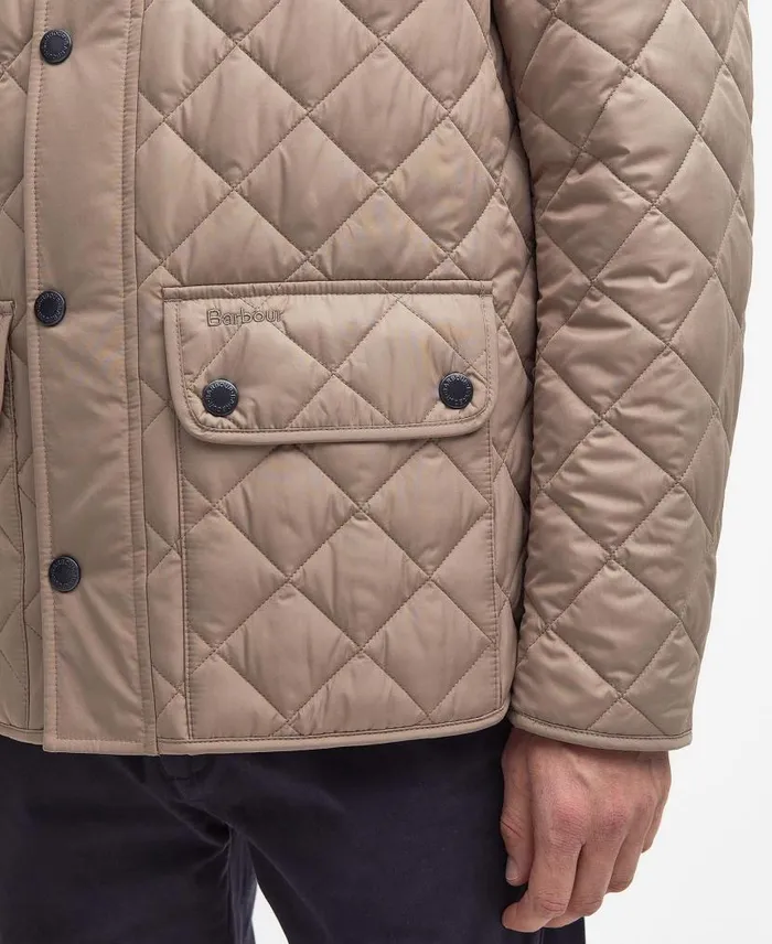 Lowerdale Quilted Jacket Dark Mossdress Men Barbour Quilted Jackets