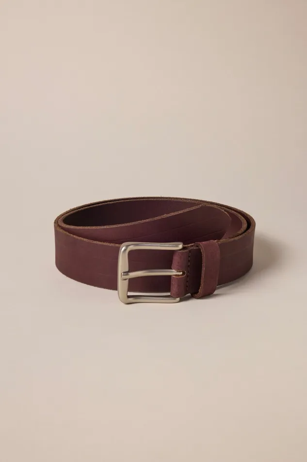 Lucky Brand Belts Men Heat Crease Leather Belt Brown