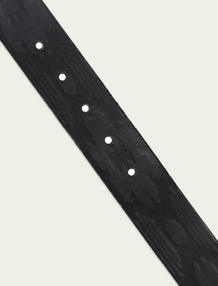 Lucky Brand Belts Men Southwest Embossed Leather Belt Black