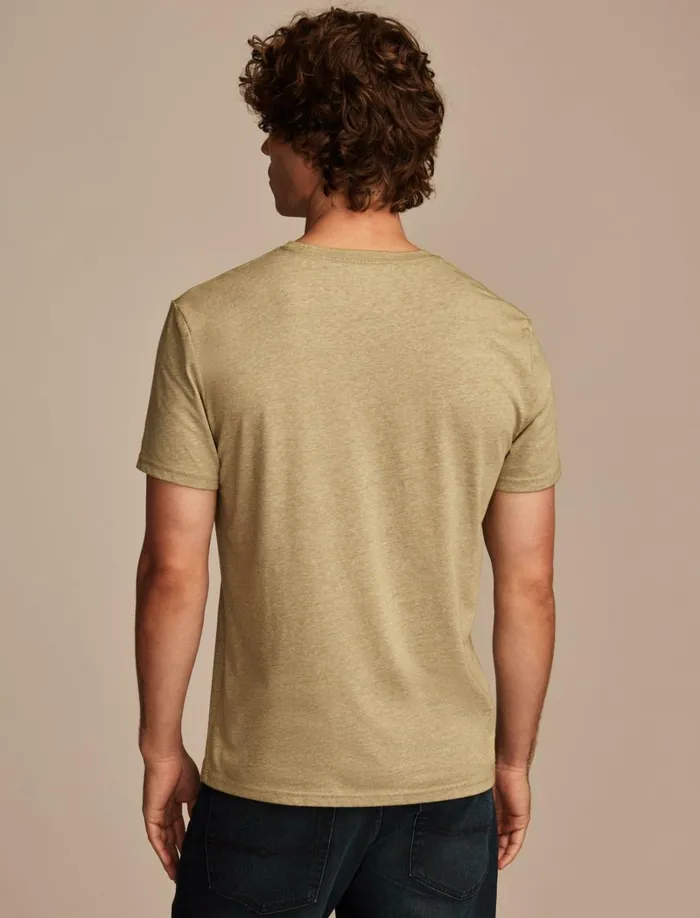 Lucky Brand Graphic Tees Men Tattoo Bear Capulet Olive