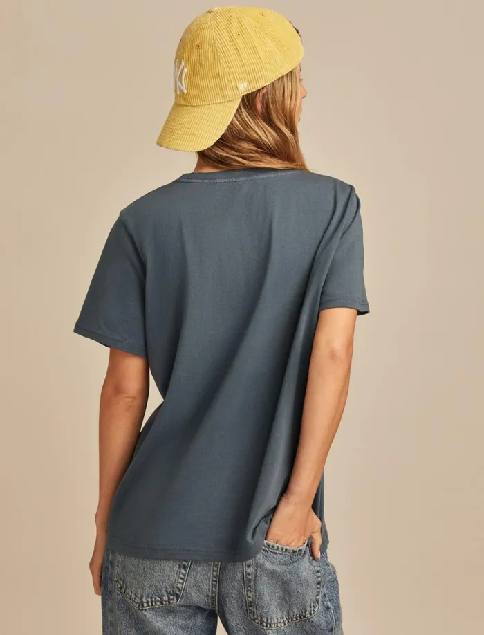 Lucky Brand Graphic Tees Women Dia De Los Muertos Classic Crew Midnight Navy