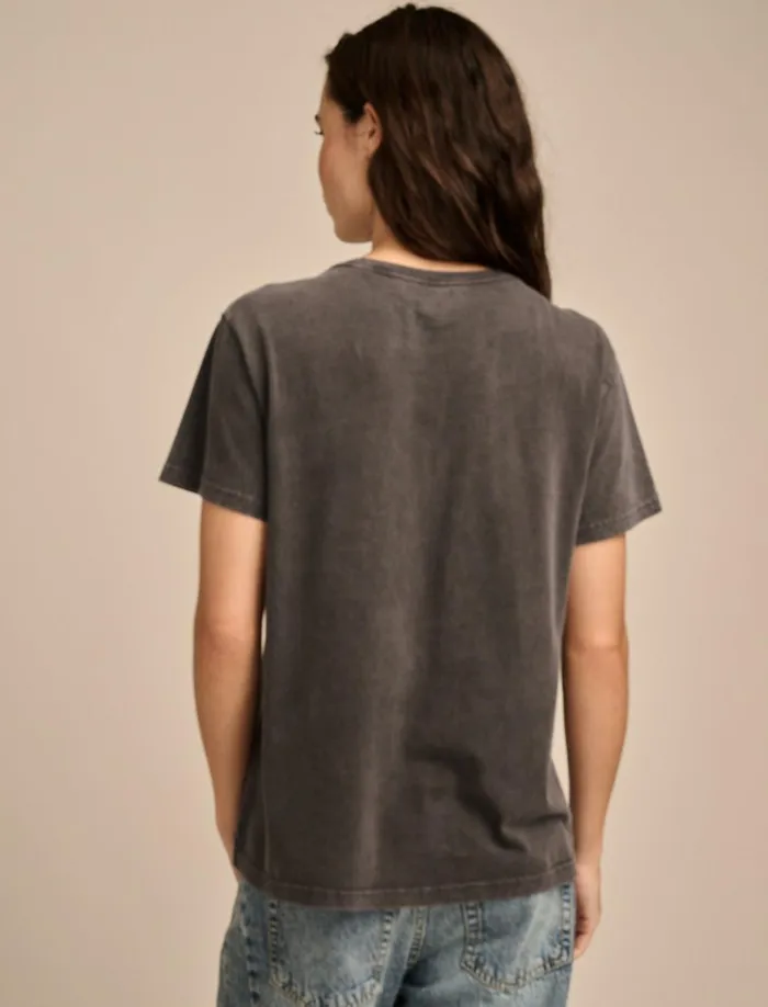 Lucky Brand Graphic Tees Women Sun Boyfriend Tee Jet Black