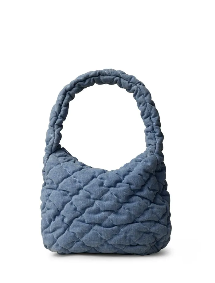 Lucky Brand Handbags Women Quilted Denim Tote Washed Denim