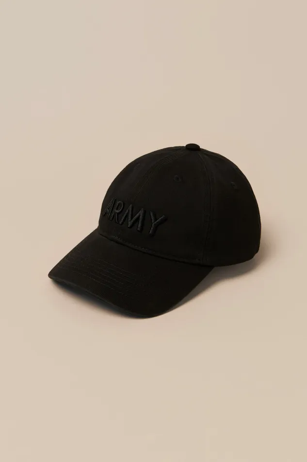 Lucky Brand Hats Men Army Baseball Cap Black