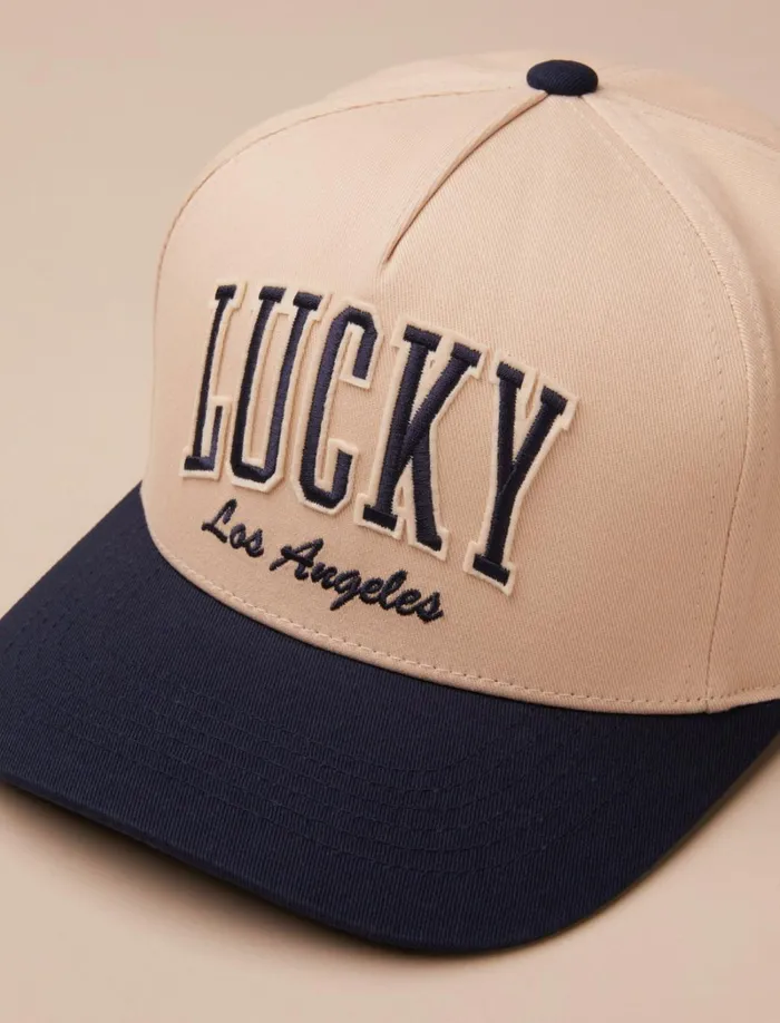 Lucky Brand Hats Men Lucky Logo Baseball Natural