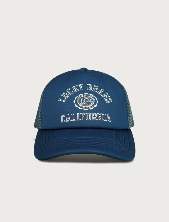Lucky Brand Hats Women Lucky Collegiate Trucker Hat Rinse