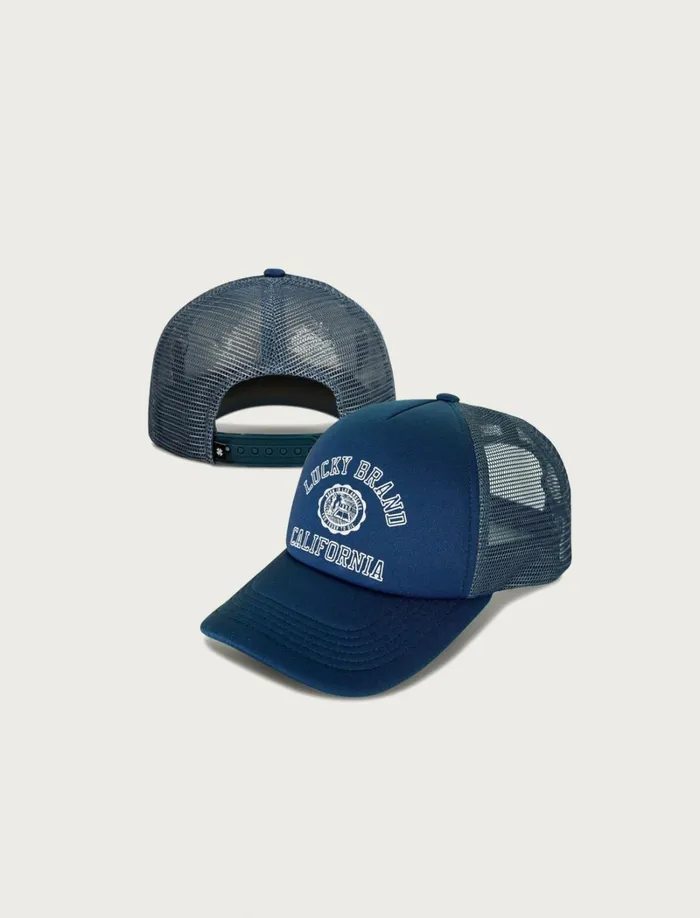 Lucky Brand Hats Women Lucky Collegiate Trucker Hat Rinse