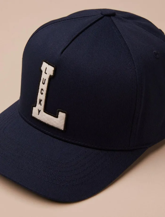 Lucky Brand Hats Women Lucky Vintage Embroidered Baseball Cap Dark Blue