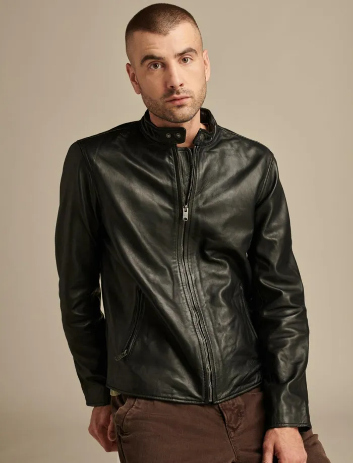 Lucky Brand Jackets and Outerwear Men Clean Leather Bonneville Jacket 001 Black