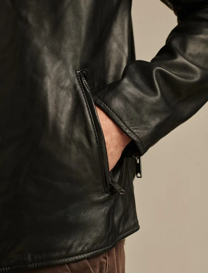Lucky Brand Jackets and Outerwear Men Clean Leather Bonneville Jacket 001 Black