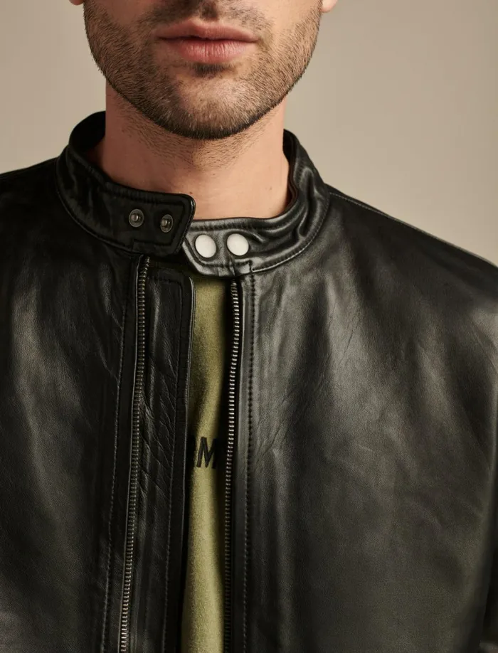 Lucky Brand Jackets and Outerwear Men Clean Leather Bonneville Jacket 001 Black