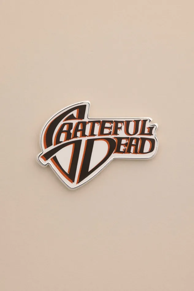 Lucky Brand Jewelry Men Grateful Dead Logo Pin Silver