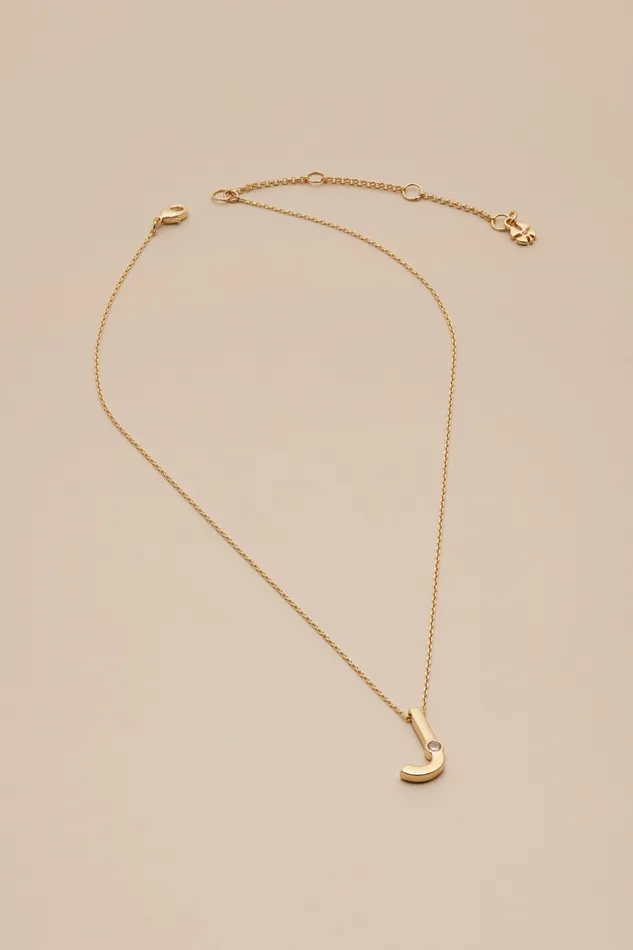 Lucky Brand Jewelry Women J Alphabet City Necklace Gold