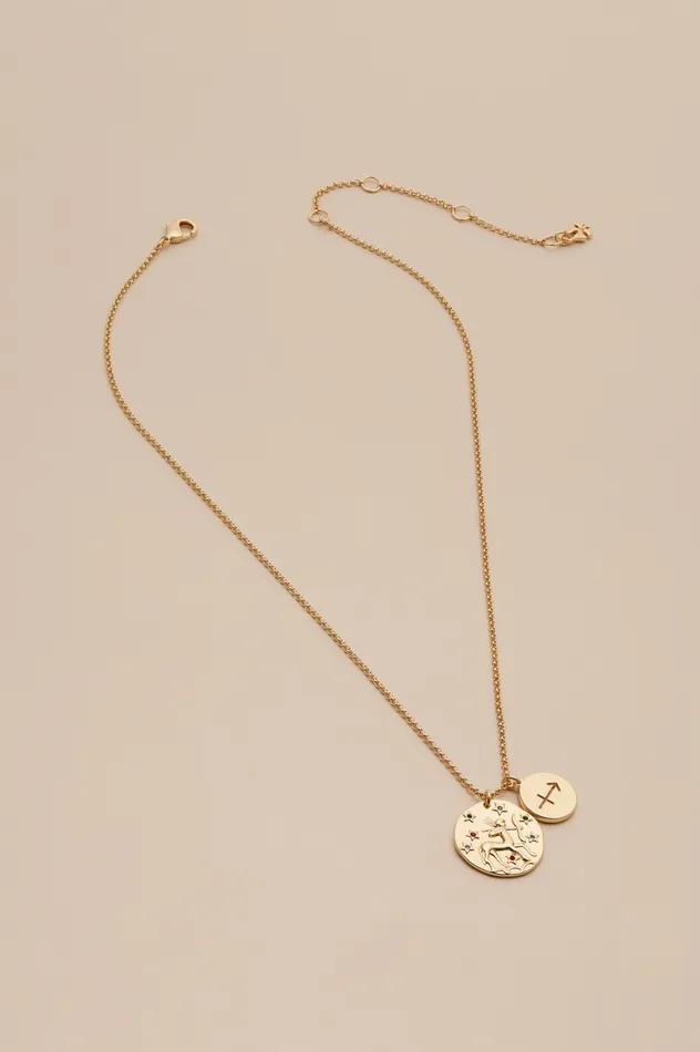 Lucky Brand Jewelry Women Sagittarius Zodiac Necklace Gold