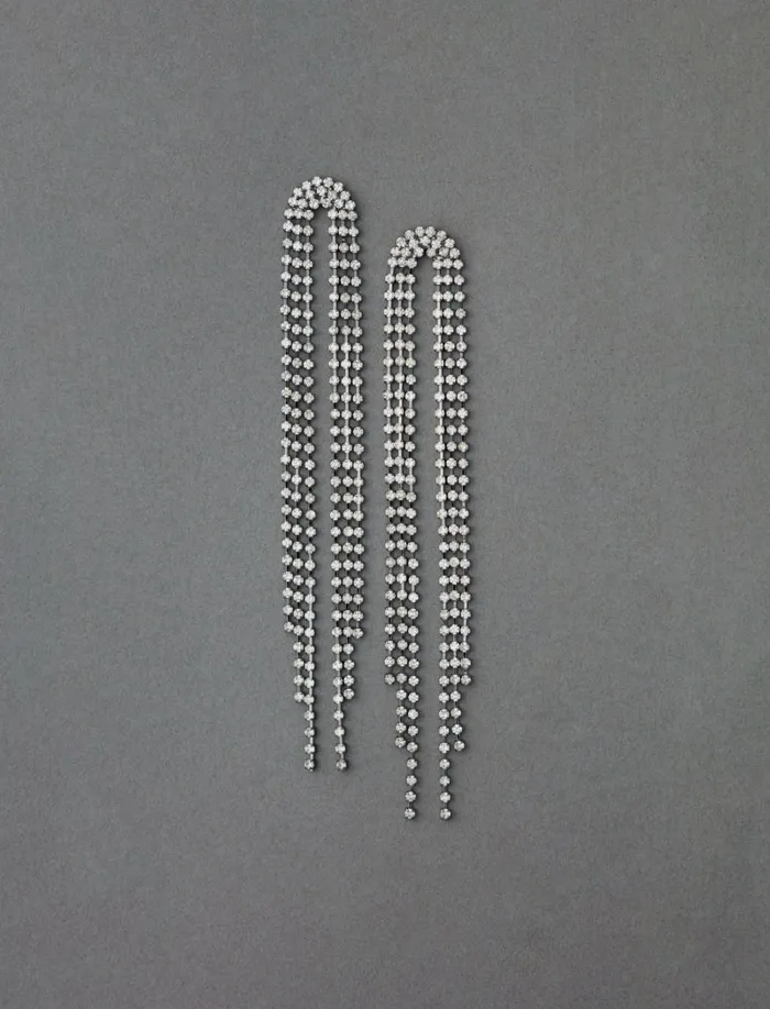 Lucky Brand Jewelry Women Sparkle Fringe Earring Silver
