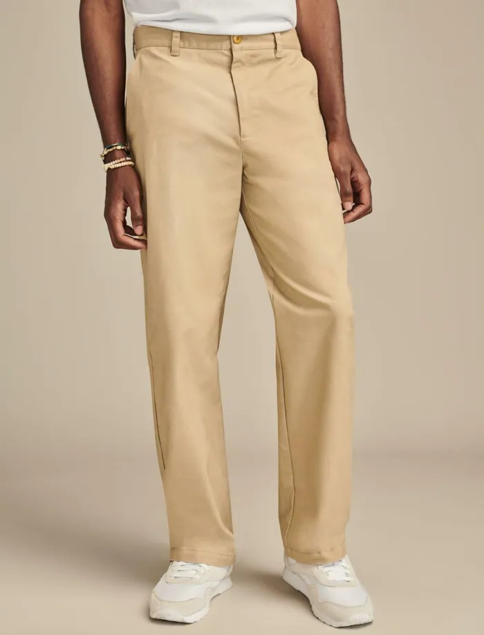 Lucky Brand Pants Men Coolmax Relaxed Straight Fit Chino Twill