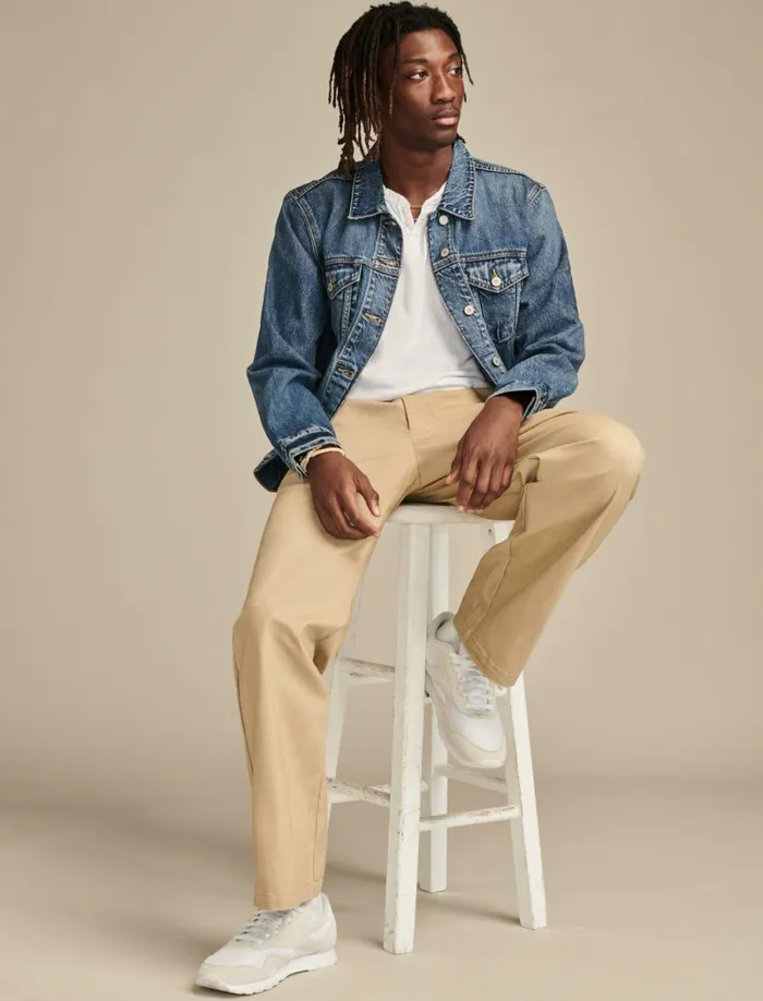 Lucky Brand Pants Men Coolmax Relaxed Straight Fit Chino Twill