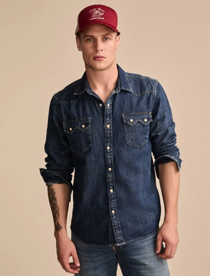 Lucky Brand Shirts and Tops Men Gold Rush Saloon Long Sleeve Shirt Rodeo