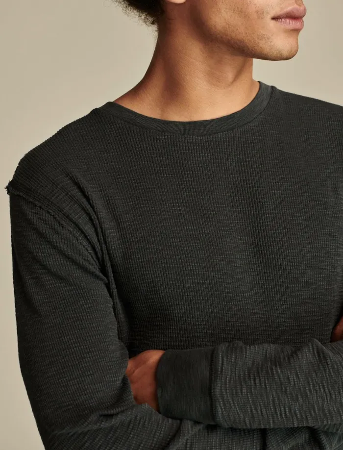 Lucky Brand Shirts and Tops Men Thermal Crew Jet Black