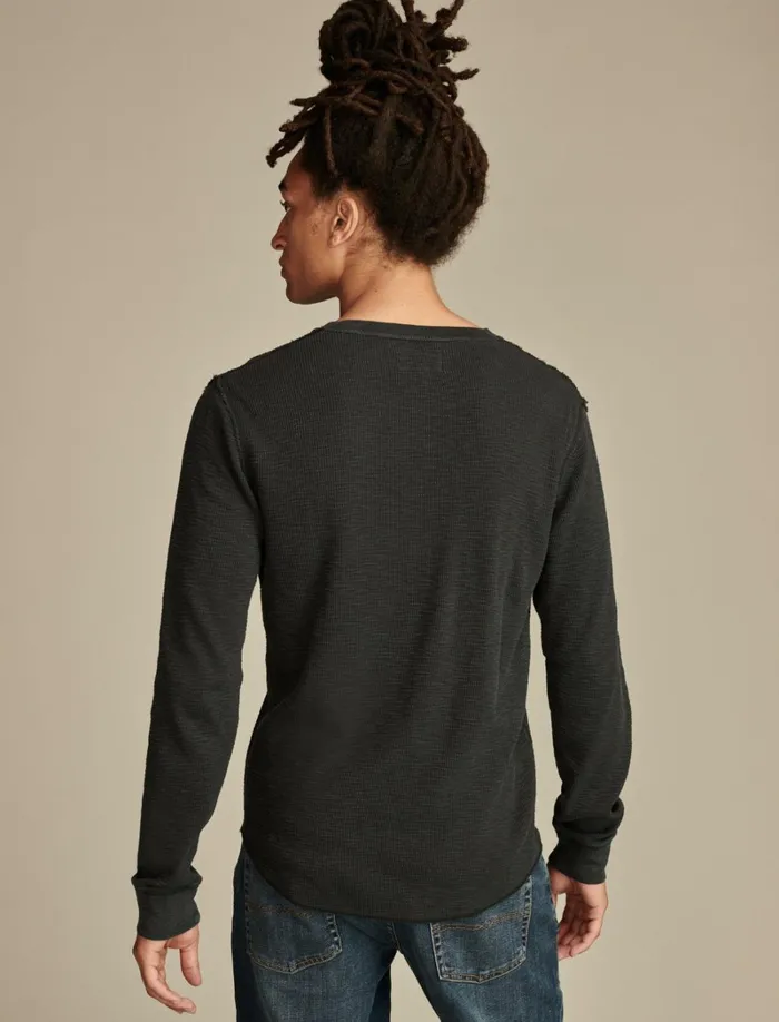 Lucky Brand Shirts and Tops Men Thermal Crew Jet Black