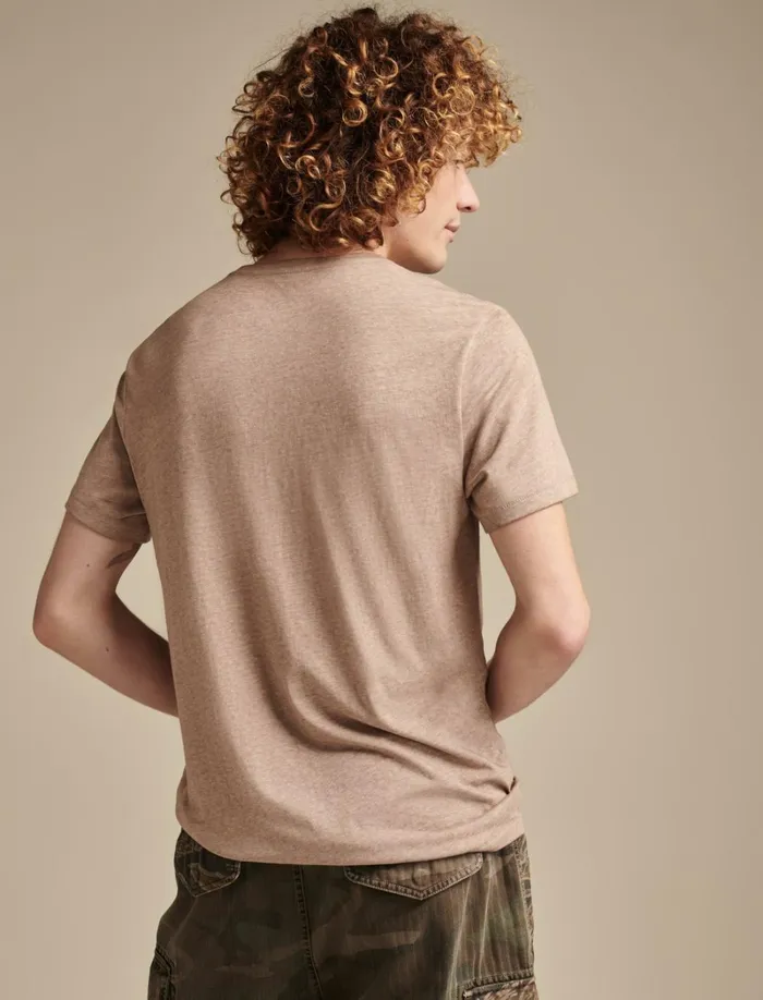 Lucky Brand Shirts and Tops Men Venice Burnout V Neck Tee Deep Taupe