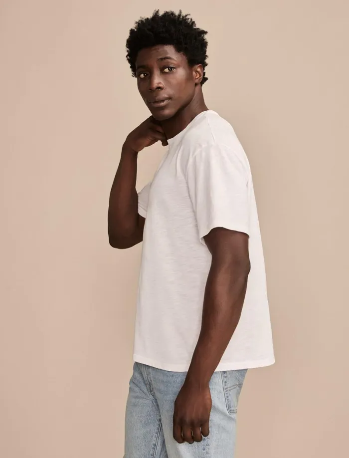 Lucky Brand Shirts and Tops Men Weekend Jersey Relaxed Crew Bright White