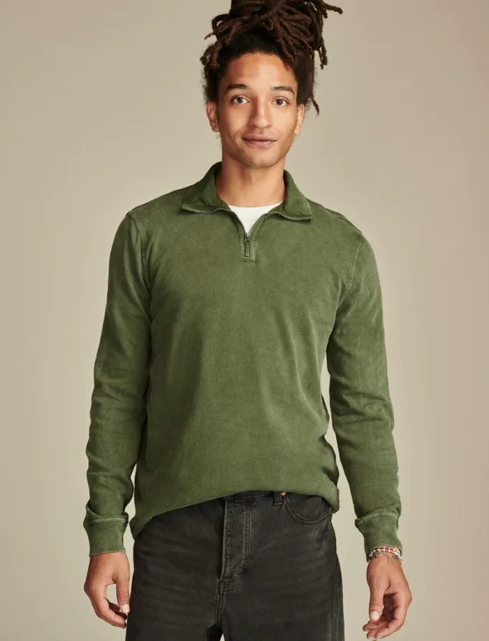 Lucky Brand Shirts and Tops Men Weekend Slub Jersey Quarter Zip Duffel Bag