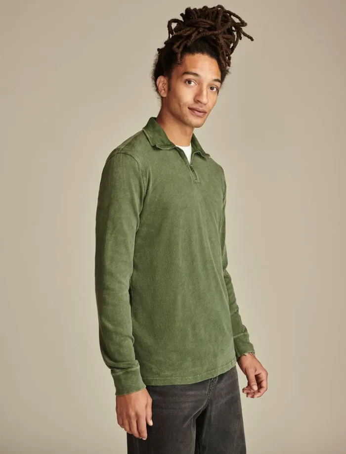 Lucky Brand Shirts and Tops Men Weekend Slub Jersey Quarter Zip Duffel Bag