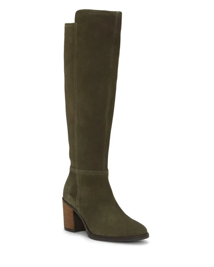 Lucky Brand Shoes Women Bonnay KneeHigh Wide Calf Boot Dark Green