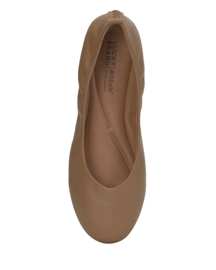 Lucky Brand Shoes Women Emmie Lou Ballet Flat Light Brown
