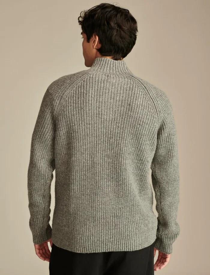 Lucky Brand Sweaters Men Nep 14 Mock Neck Sweater Medium Heather Grey
