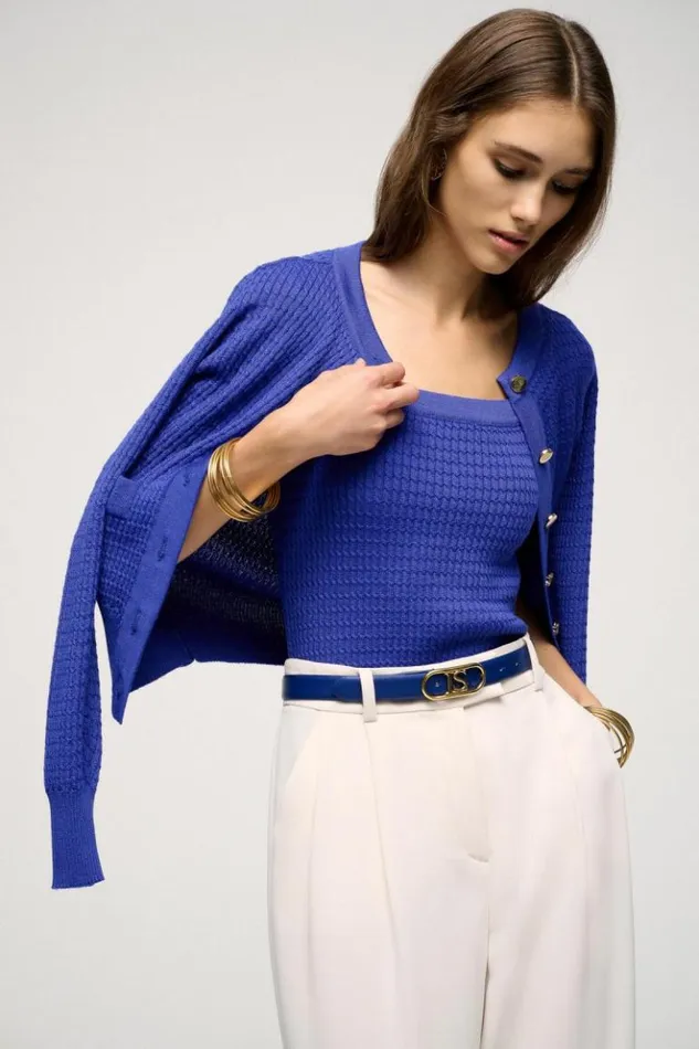 Luisa Spagnoli Belts Dolcino 8211 Leather Belt Bluegold 8211 Women
