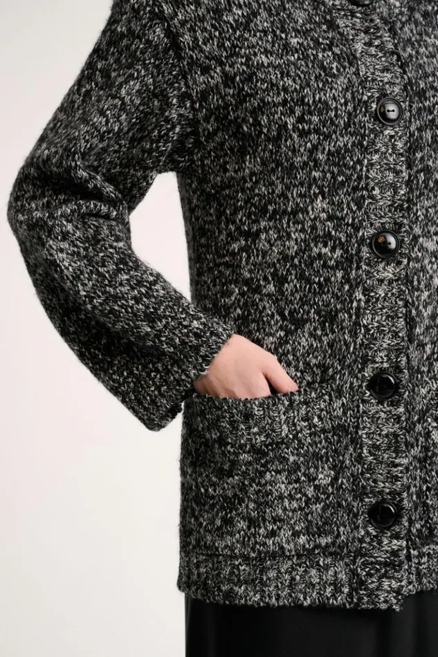 Luisa Spagnoli Cardigan Consegna 8211 Mlange Jacket Blackcream 8211 Women Luisa Spagnoli Cardigan Consegna 8211 Mlange Jacket Blackcream 8211 Women