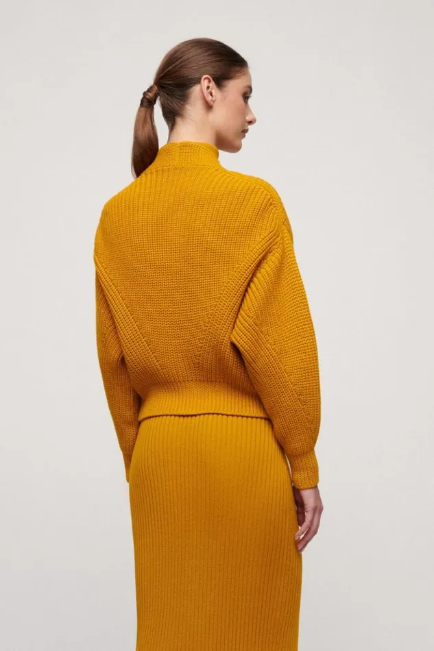 Luisa Spagnoli Cardigan Mail 8211 Wool Cardigan Mustard 8211 Women Luisa Spagnoli Cardigan Mail 8211 Wool Cardigan Mustard 8211 Women