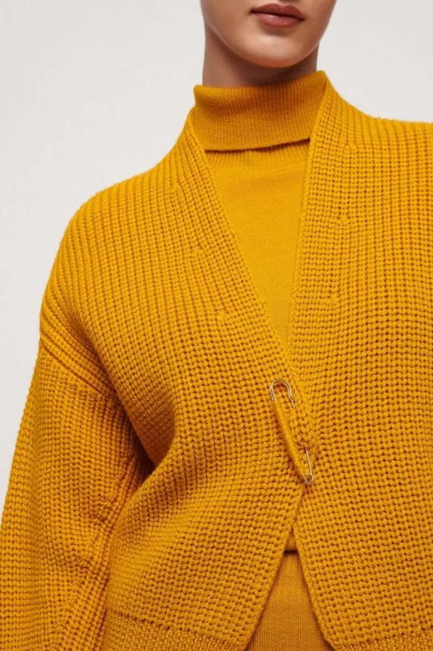 Luisa Spagnoli Cardigan Mail 8211 Wool Cardigan Mustard 8211 Women Luisa Spagnoli Cardigan Mail 8211 Wool Cardigan Mustard 8211 Women