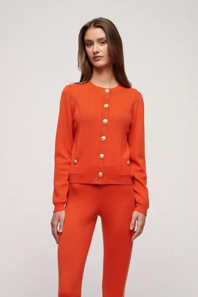 Luisa Spagnoli Cardigan Mentalista 8211 Wool Cardigan Orange 8211 Women