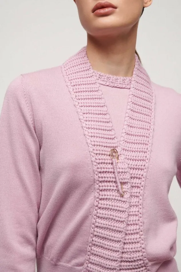 Luisa Spagnoli Cardigan Modi 8211 Wool Cardigan Pink 8211 Women Luisa Spagnoli Cardigan Modi 8211 Wool Cardigan Pink 8211 Women