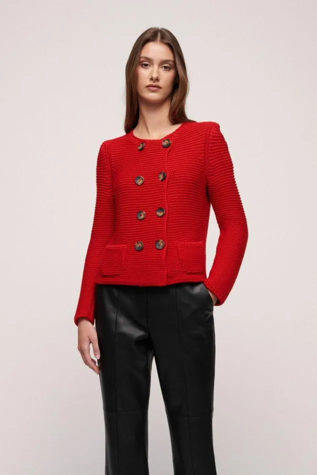 Luisa Spagnoli Cardigan Mordente 8211 Wool Cardigan Red 8211 Women
