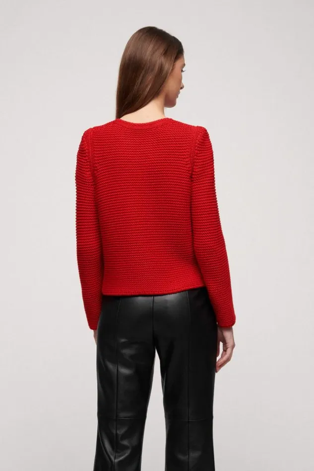 Luisa Spagnoli Cardigan Mordente 8211 Wool Cardigan Red 8211 Women Luisa Spagnoli Cardigan Mordente 8211 Wool Cardigan Red 8211 Women