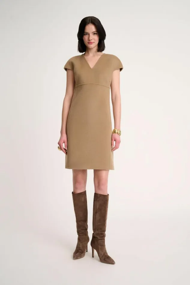 Luisa Spagnoli Dresses and Jumpsuits Giudice 8211 Wool Tube Dress Camel 8211 Women