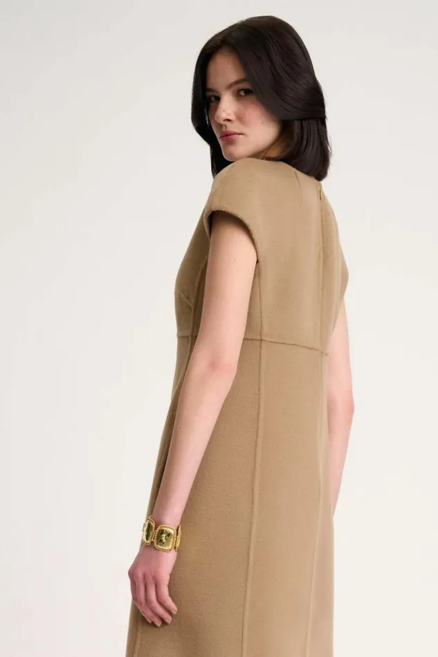 Luisa Spagnoli Dresses and Jumpsuits Giudice 8211 Wool Tube Dress Camel 8211 Women Luisa Spagnoli Dresses and Jumpsuits Giudice 8211 Wool Tube Dress Camel 8211 Women