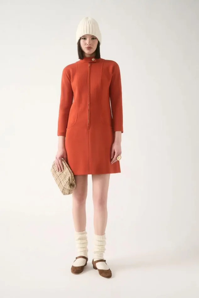 Luisa Spagnoli Dresses and Jumpsuits Marilina 8211 Sixties Dress Orange 8211 Women