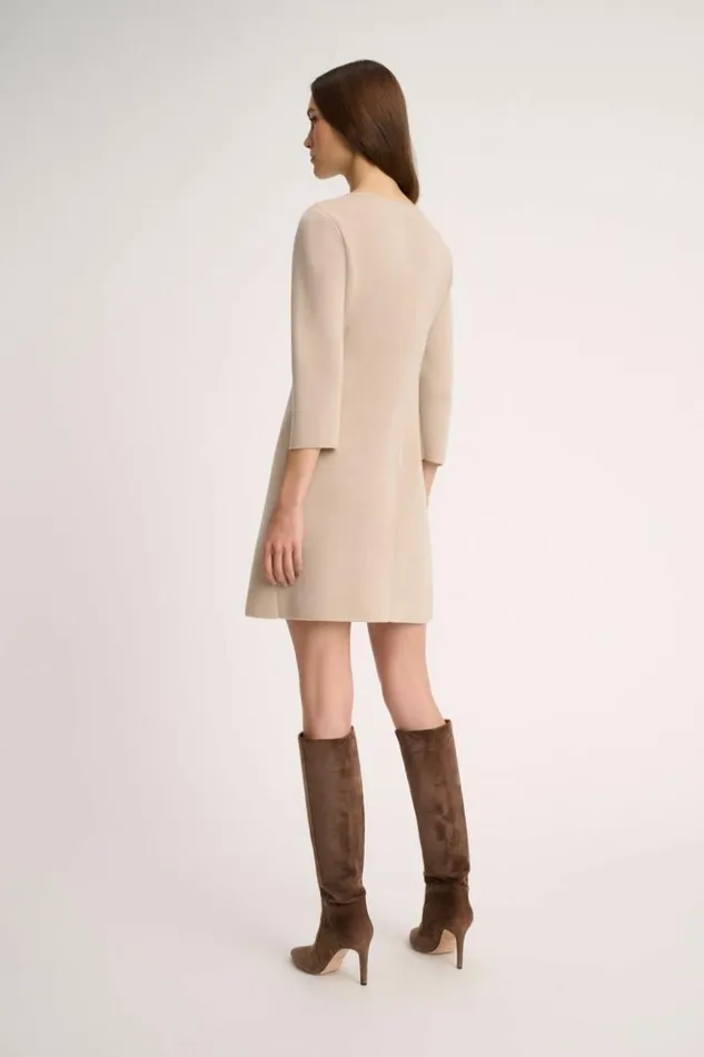 Luisa Spagnoli Dresses and Jumpsuits Marinella 8211 Bon Ton Knit Dress Beige 8211 Women