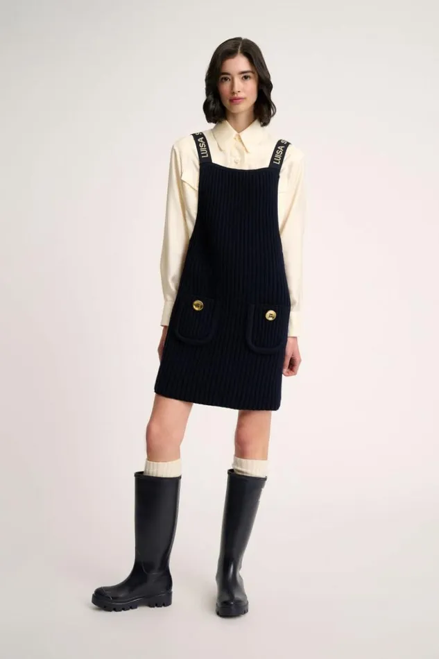 Luisa Spagnoli Dresses and Jumpsuits Melrose 8211 Dungaree Dress 8211 Fashion Show Blue 8211 Women Luisa Spagnoli Dresses and Jumpsuits Melrose 8211 Dungaree Dress 8211 Fashion Show Blue 8211 Women