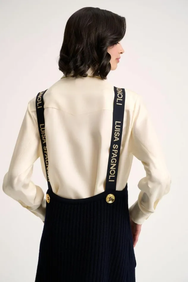 Luisa Spagnoli Dresses and Jumpsuits Melrose 8211 Dungaree Dress 8211 Fashion Show Blue 8211 Women Luisa Spagnoli Dresses and Jumpsuits Melrose 8211 Dungaree Dress 8211 Fashion Show Blue 8211 Women