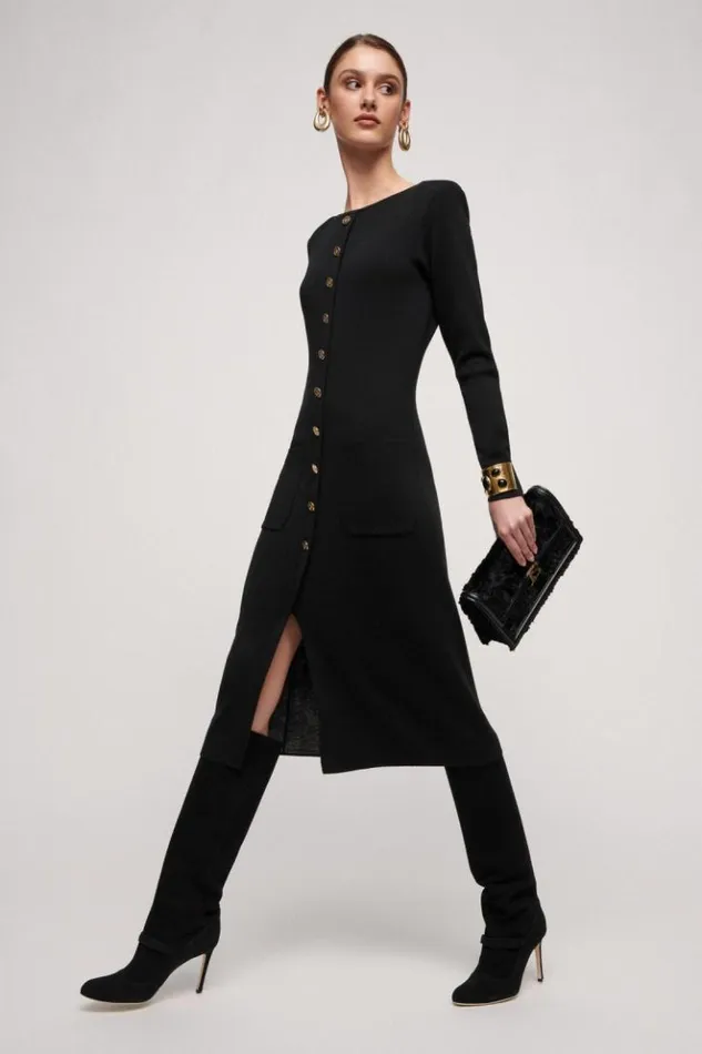Luisa Spagnoli Dresses and Jumpsuits Menestrello 8211 Wool Dress Black 8211 Women